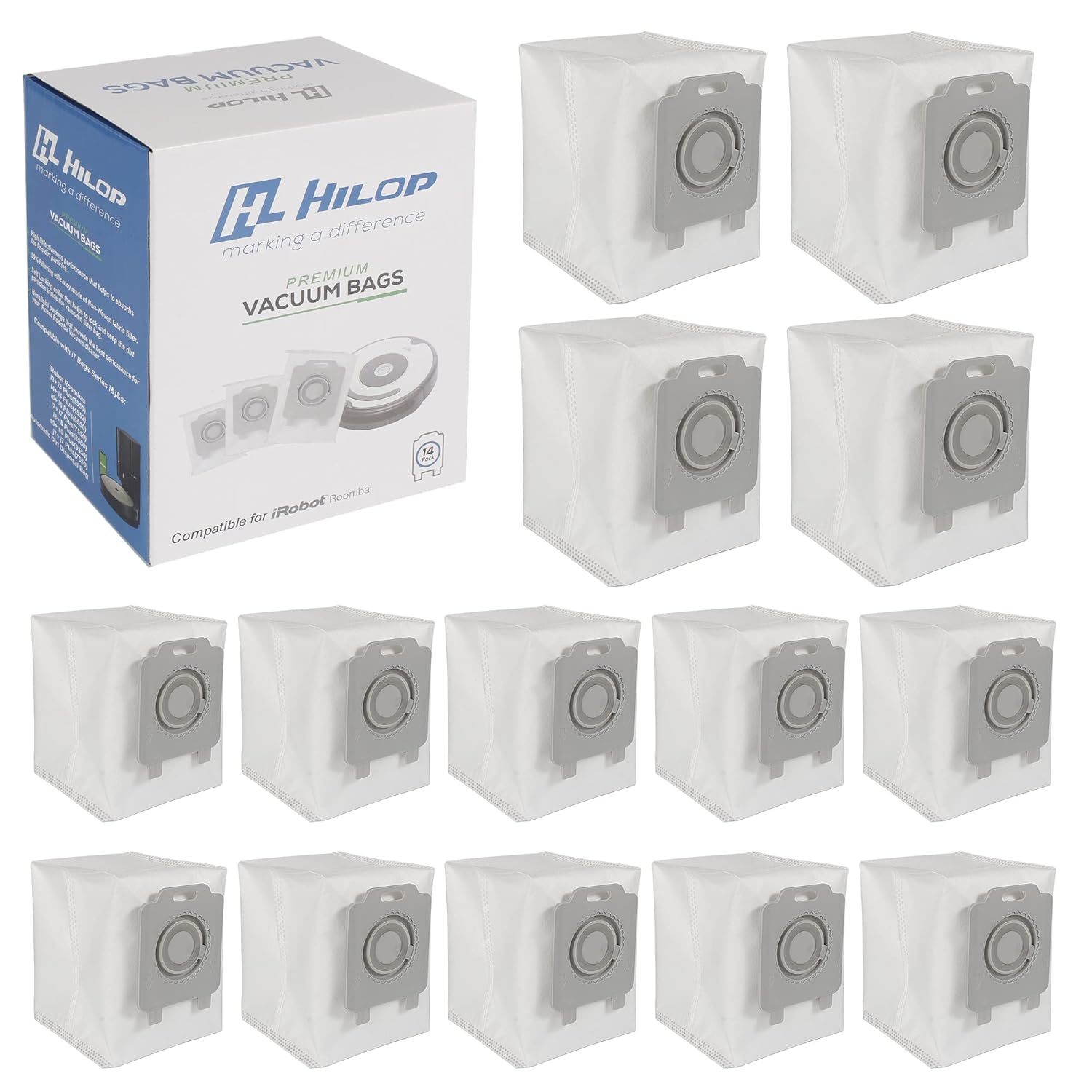 Premium Irobot Vacuum Bags Compatible With Roomba Vacuum Bags I,J & S Series. Ir