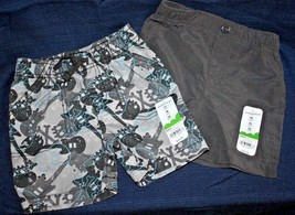 Boys Pull-on Shorts - Jumping Beans - Sizes 6M to 24M - Gray Skull Camo or Black - £2.35 GBP