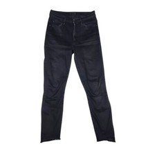 Mother Jeans Womens 25 Black The Stunner Zip Ankle Step Fray Not Guilty ... - $49.00