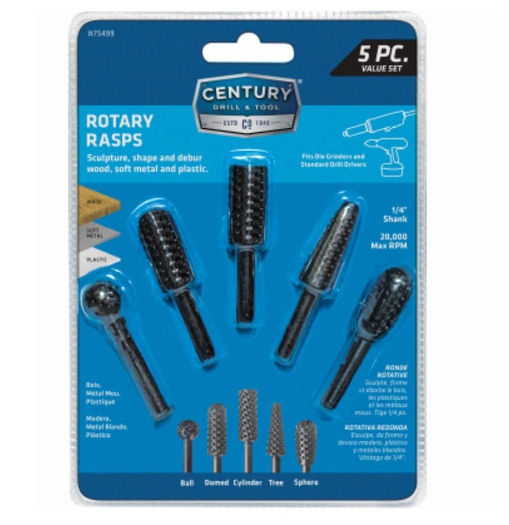 Century Drill &amp; Tool 75499 Rotary Rasps Set, 5 Piece - $31.90
