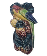 Vintage Wall Pocket Match Holder Parrot Bird Tropical Ceramic Colorful J... - £29.12 GBP