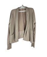 Harmony And Balance Open Front Cardigan Womens Large Neutral Tan Knit - $24.15
