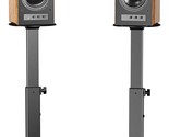 Black, 1 Pair Of Wali Universal Speaker Stands With Built-In Cable Manag... - £70.42 GBP