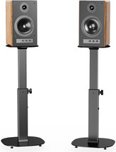 Black, 1 Pair Of Wali Universal Speaker Stands With Built-In Cable Management, - £70.47 GBP