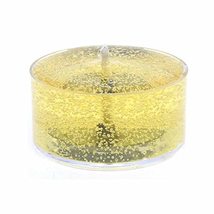 24 Pack Unscented GOLD Color Mineral Oil Based up to 8 Hours Tea Lights ... - $21.29