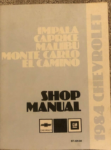 1984 Chevy Monte Carlo El Camino Impala Caprice Service Atelier Manuel Neuf - £111.52 GBP