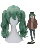 Vocaloid 2017 Album Hatsune Miku Green Curly Wavy Cosplay Wig with Ponyt... - $32.99