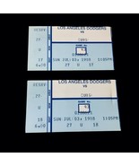 Vtg Lot of (2) Dodgers Cubs 07/03/88 Baseball Ticket Stubs Rick Sutcliff... - £35.83 GBP