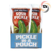 Full Box 12x Pouches Van Holten&#39;s Jumbo Sour Dill Pickle In-A Pouch | 5oz | - £22.94 GBP