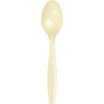 Ivory Heavy Duty Plastic Spoons 24 Per Pack Tableware Party Decorations ... - £11.87 GBP