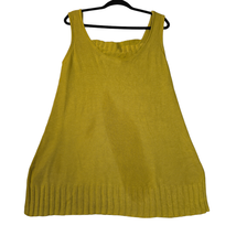 Newport News Easy Style Womens Medium Sweater Sleeveless Yellow Gold Knit - $198.21 MXN