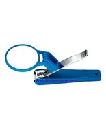 Nail Toenail Clipper with Magnifier ~ BLUE Color ~ NEW Sealed Pkg ~ BLUE... - £8.52 GBP