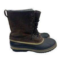SOREL 1964 Premium T Winter Duck Boots Waterproof Brown Leather Shoes Mens 10 M - £51.97 GBP