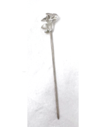 Beautiful Hair Stick Ginkgo Leaf w Faux Pearls Silvertone Metal - $18.32