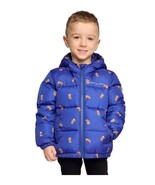 Miles the Label Boys Girls Jacket Blue Football Hood Pockets Water Repel... - $741.67 MXN
