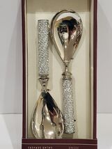 Ridgefield Home Rhinestons Salad Server Spoons Set Silver NEW - $42.56