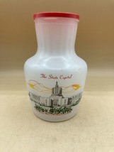 Vintage Frosted Pitcher Scenic Oregon State Capital Barware - $15.83