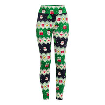 No Boundaries Juniors&#39; Christmas Velour Leggings, Green Size M(7-9) - $16.82