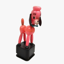 Collapsible Finger Puppet Pink Poodle Dog Vintage Imperial Toy 1970s Hon... - $14.94