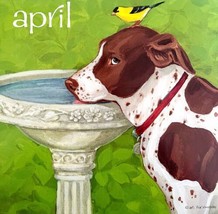 German Pointer Goldfinch April Dog Days Poster Calendar 14 x 11&quot; Art DWD... - $29.99