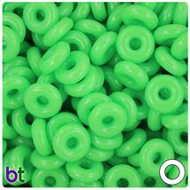 BeadTin Lime Opaque 14mm Ring Craft Beads (100pcs) - $3.39
