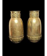 WÜMAK Germany Vases Jugendstil Style Hammered Gilt Bronze Over Copper c ... - $129.90
