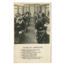 Please Mr. Conductor #1 RPPC Antique 1905 Bamforth Train Photo Postcard ... - $9.70