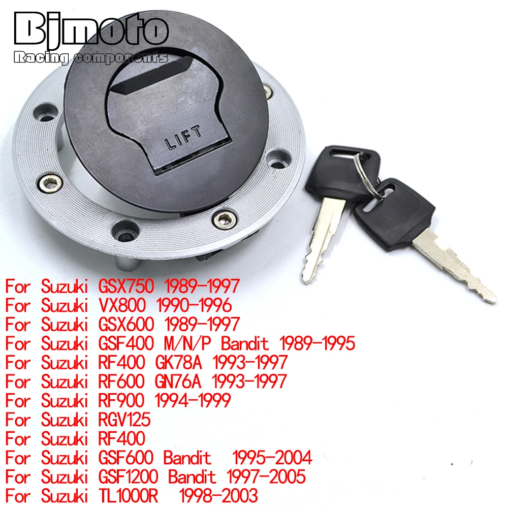 GSF 600 1200 Fuel Gas Tank Cap Cover with Key 4 holes For Suzuki RF400 GSF600 - £28.09 GBP