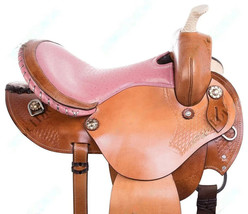 STG Premium Western Pink Horse Pleasure Saddle Riding/Showman Saddle 12&quot; to 18&quot; - £297.77 GBP+