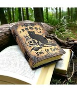 Handmade celtic cat vintage Leather Journal for Men &amp; Women 200 Pages gifts - £30.61 GBP