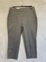 New Croft &amp; Barrow Ankle Pants Petite Large Gray Mid Rise Stretch  Tag $... - £14.56 GBP