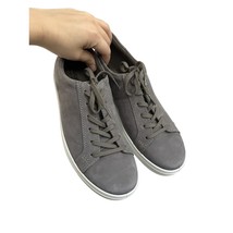 ECCO EUC Women&#39;s SZ 9-9.5 Soft Classic Lace-up Sneakers Shoes Warm Gray - £38.12 GBP