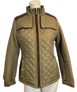 Weatherproof Brown Quilted Zip Front High Collar Lined Jacket Size S - $39.08 CAD