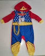 Wonder Woman Superhero Size 2T Blanket Sleeper Costume Pajamas with Hood - £15.43 GBP