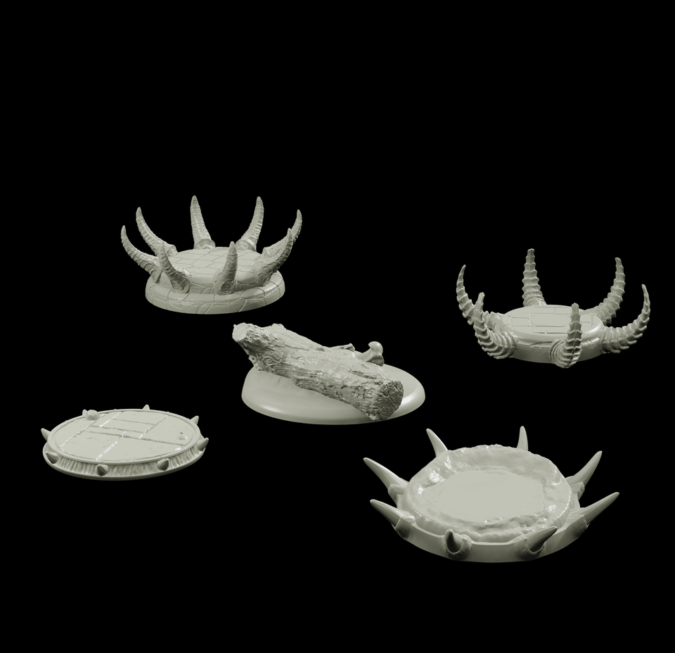 3D Printed Bestiary Vol. 4 Nafarrate Monster Round Bases Set 25 28 32 35mm D&D Item image 3