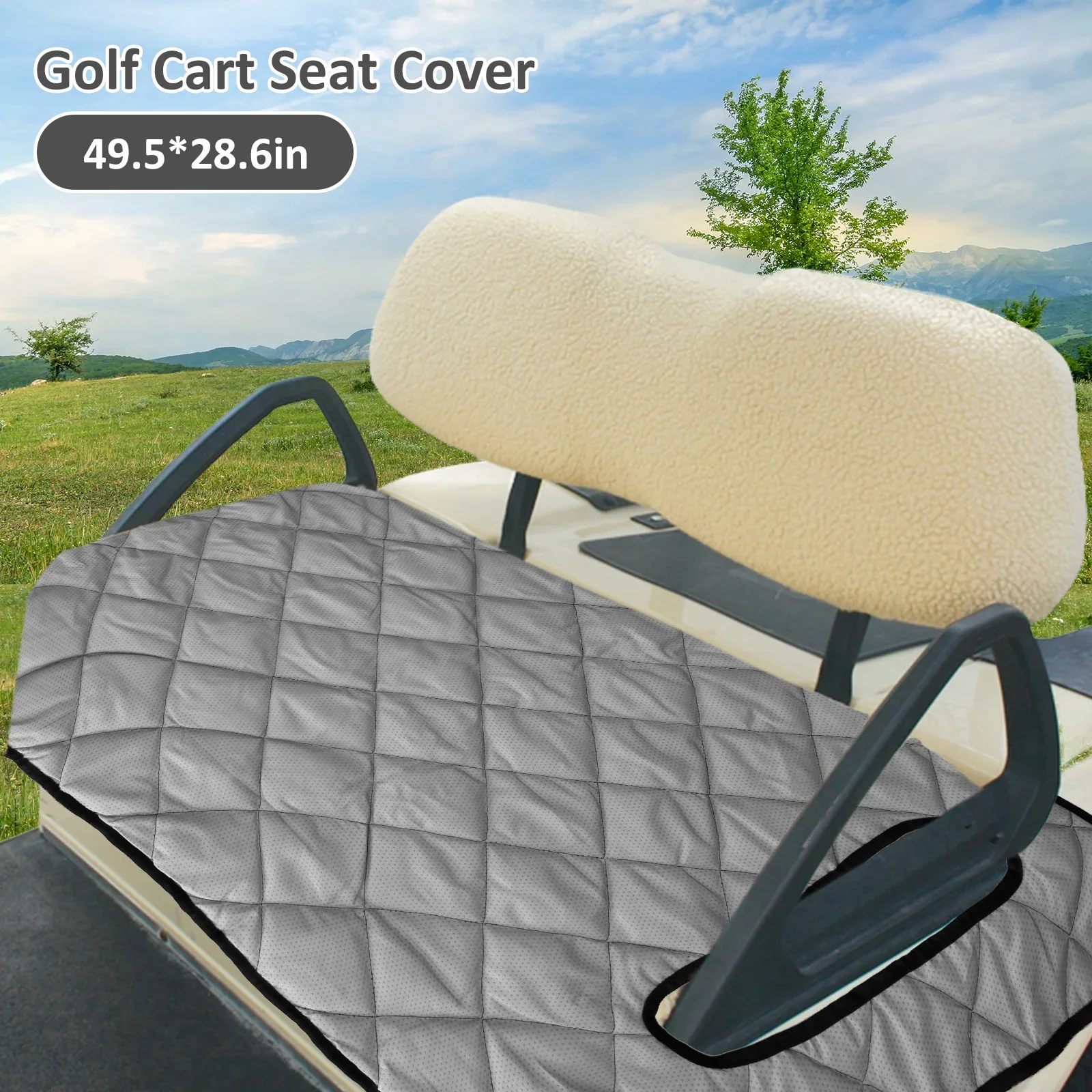 Golf Cart Seat Cover Soft Non-Slip Car Cart Seat Towel with Holes Breath... - £16.49 GBP+