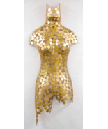 New Gold Leaf Female Torso Wall Art Sculpture Connected Metal Discs 43&quot; ... - €423,02 EUR
