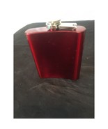 Flask 8oz Red Metallic Ex-Lover Tears Stainless Steel VG **see descr** - $9.66