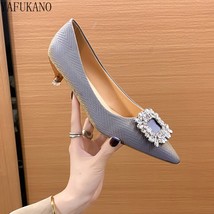 French Style Elegant Party Dress High Heels Designer Lady Work Single Shoes Rhin - £29.31 GBP