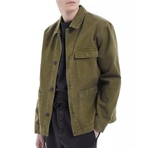 The Kooples Men's Long Sleeve Twill Worker Jacket 3 Pocket Khaki - £125.30 GBP