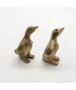 Lot of 2 Solid Brass 1.5&quot; Small Penguin Figures - $39.49