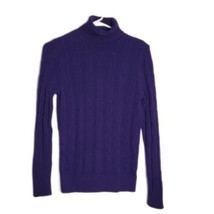 St. John&#39;s Bay Knit Pullover Turtleneck Sweater ~ Sz S ~ Purple ~ Long Sleeve - £28.18 GBP