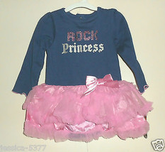 Baby Glam Infant Girls Tutu Dress Blue/Pink  Nwt (Rock Princess) - £8.35 GBP