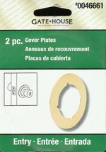 2 COVER PLATES brass finish 3 1/2&quot; diameter Door Knob dead bolt Lock sec... - $28.11