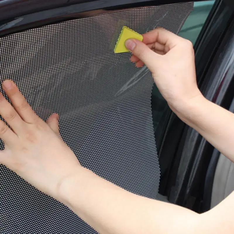 Side Window Shade Curtain Car Cling Sunshade Windows Sun Glare And UV Rays - £11.21 GBP