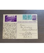 Alte alte Postkarte Telegramm aus der Schweiz nach Palästina 1935 - $13.59 CAD