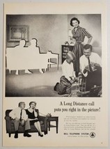 1959 Print Ad Bell Telephone System Family Calls Grandma & Grandpa Long Distance - $15.28