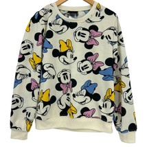 Disney Minnie Mouse sweatshirt Large youth 10/12 allover print fleece lined - £21.10 GBP