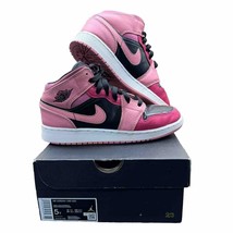 Nike Air Jordan 1 Mid Gs Coral Chalk 554725-662 Youth Size 5Y Cl EAN Ed With Box - £44.59 GBP