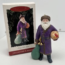 Vintage Hallmark 1995 Merry Olde Santa #6 Series Keepsake Ornament Purple Coat - £6.09 GBP
